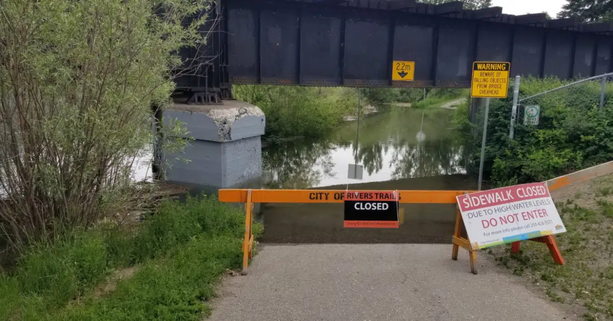 High water closes Rivers Trail between Riverside and Pioneer parks