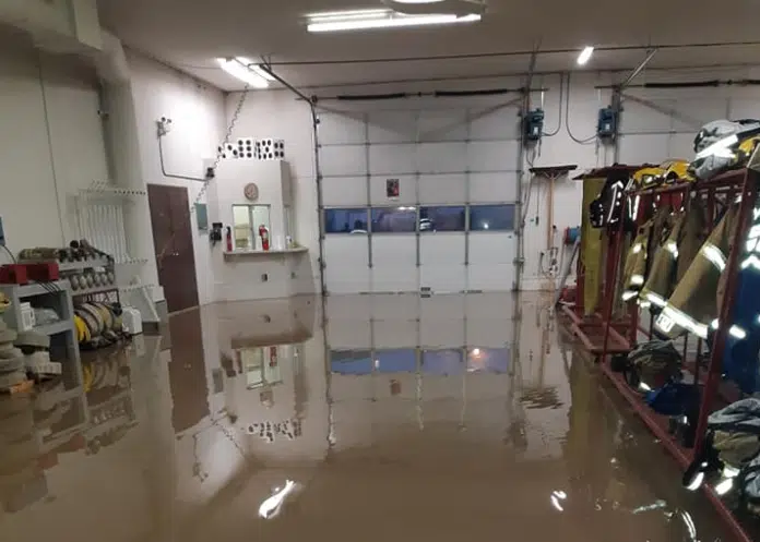 Cache Creek fire hall cleaned up after being hit by flooding from creek