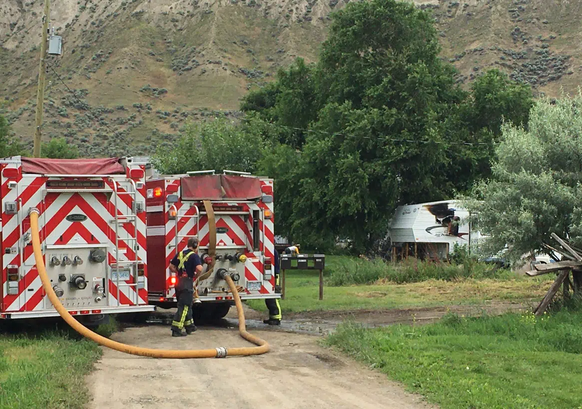Kamloops Fire Rescue douses camper fire at Tk'emlúps property