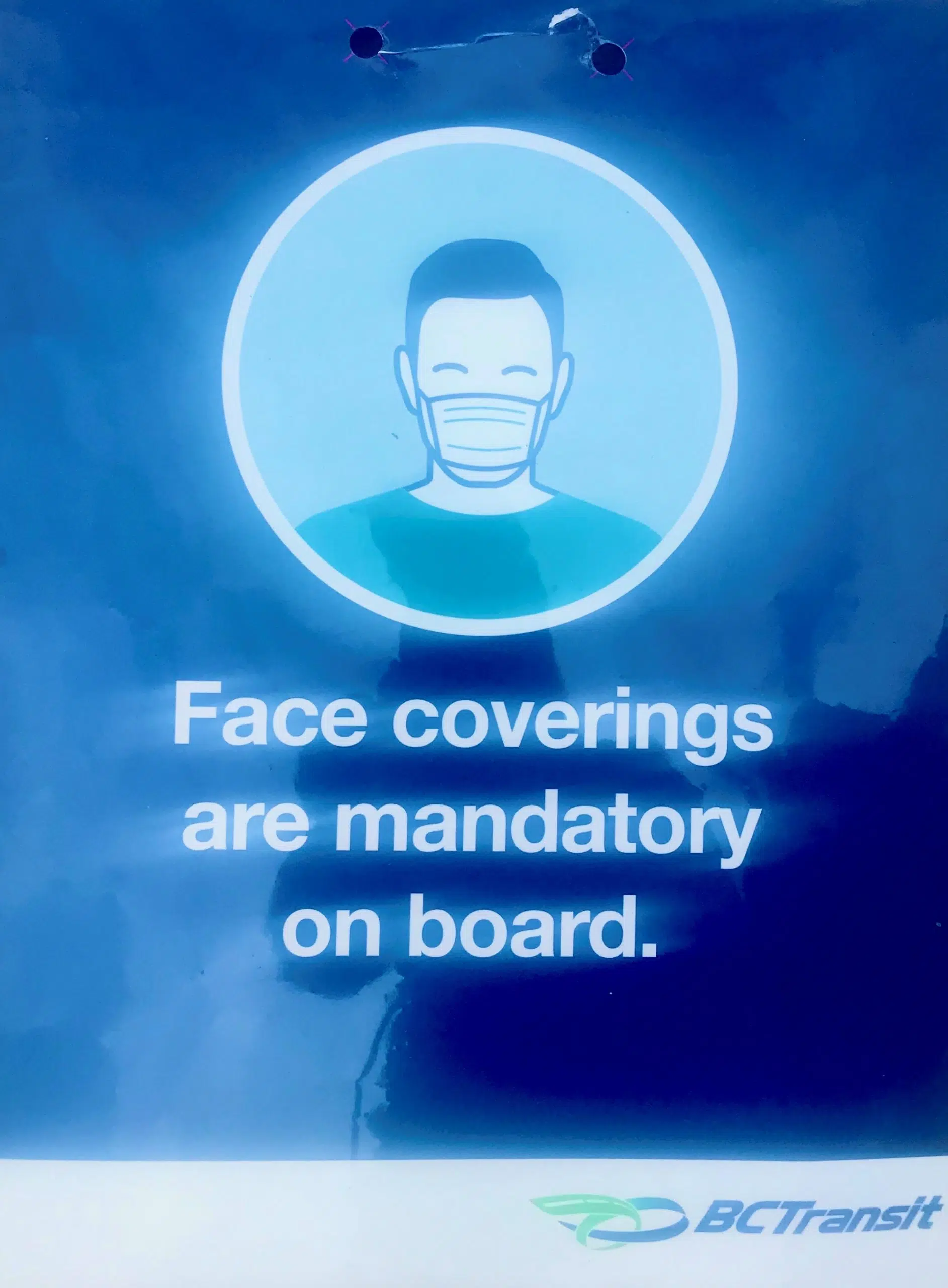 Face coverings are mandatory on BC Transit effective today