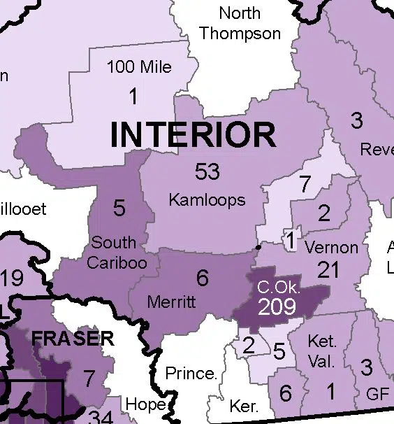 B.C. reporting 68 new COVID-19 cases while releasing city-level data; 53 cases in Kamloops area