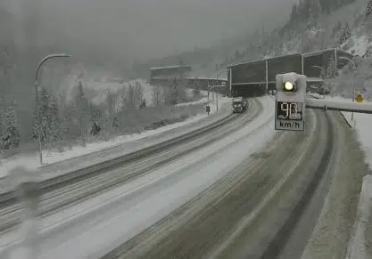 Winter storm warning in place for Coquihalla Highway south of Merritt