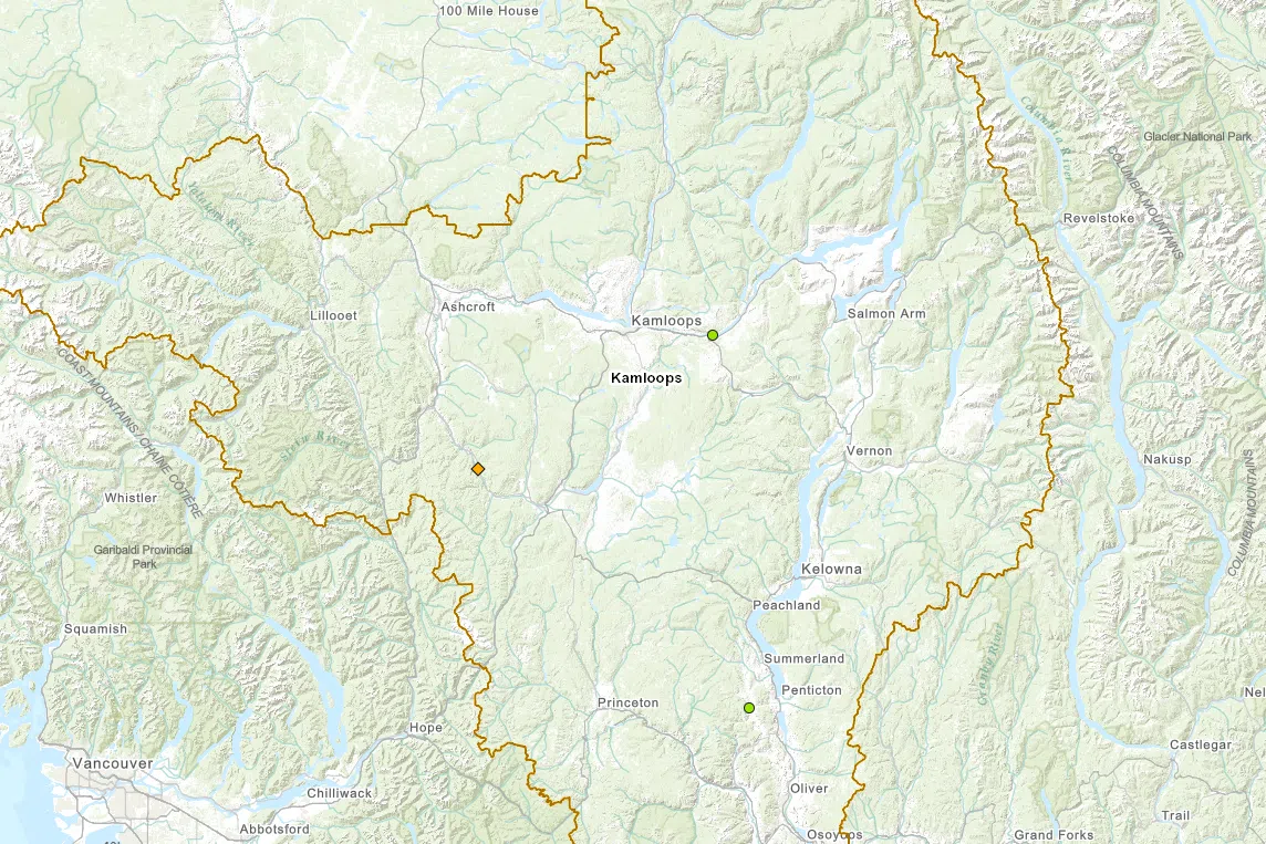 Three early-season wildfires in southern Interior now considered under control