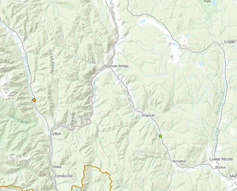 Crews tackle two small weekend wildfires west of Kamloops