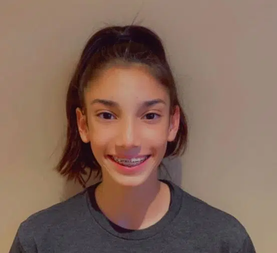 Thirteen-year old Kamloops native Raiya Matonovich running down a dream