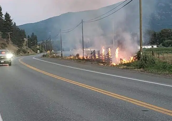 Merritt RCMP investigating series of fires along Highway 8 likely caused by older model Ford truck