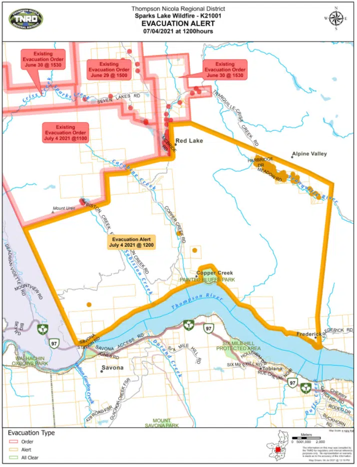 UPDATE: Six more properties evacuated near Sparks Lake fire; 119 new evacuation alerts