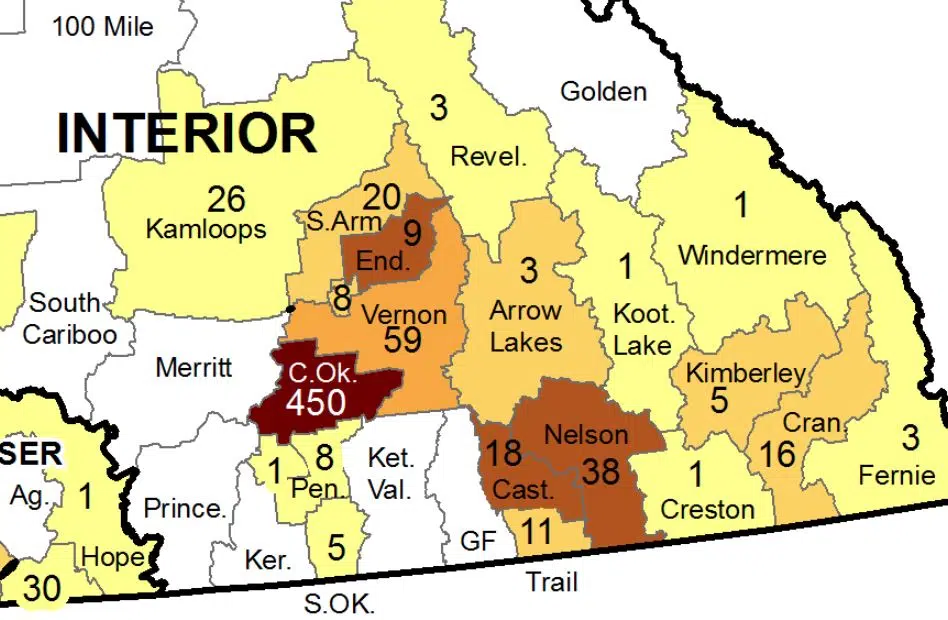 Kelowna area sees 450 new COVID-19 cases between July 25 and 31; 26 cases in Kamloops