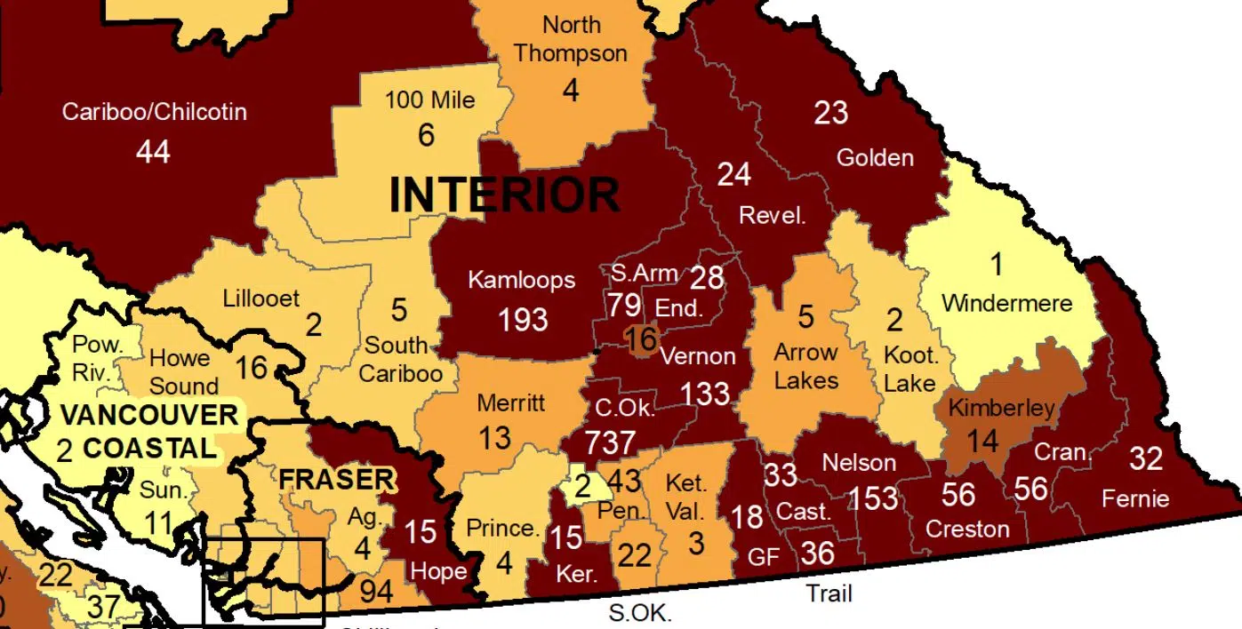 Significant increase in new COVID-19 cases across Interior Health between Aug. 15 and 21
