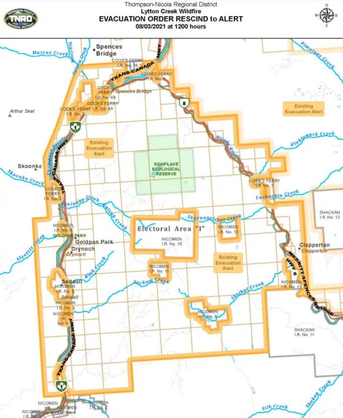 Evacuation Order For Spences Bridge Area Downgraded To Evacuation Alert ...