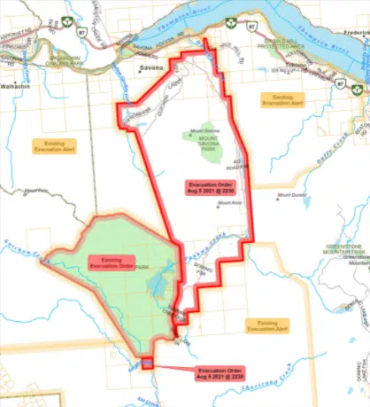 TNRD issues 17 new evacuation orders near Savona from Tremont Creek fire