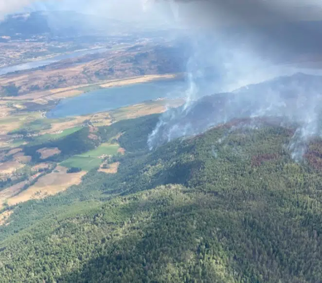 White Rock Lake fire between Kamloops and Vernon being held