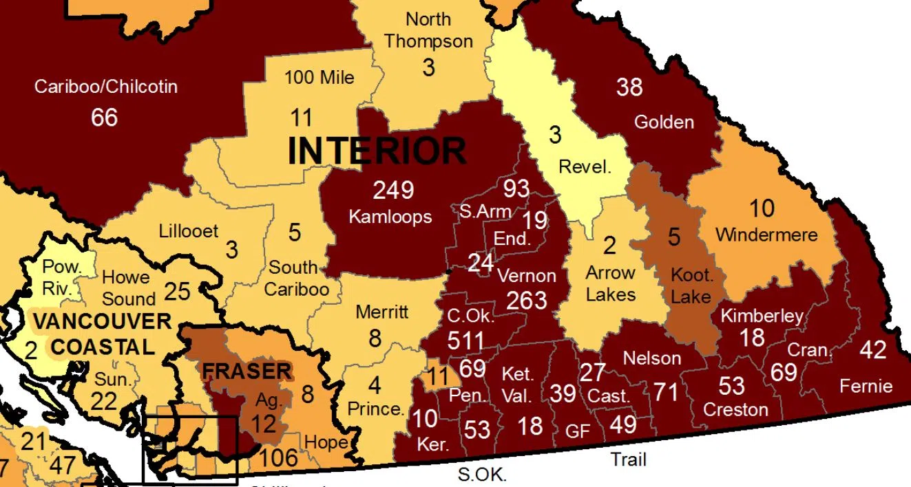 Kamloops area set new record for second successive week with 249 COVID-19 cases between Aug. 22 and 28