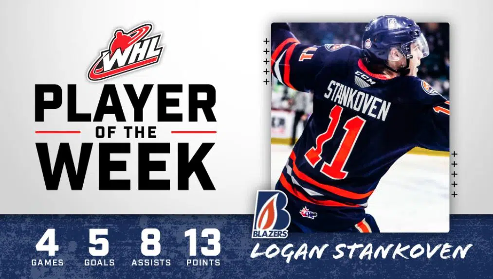 Logan Stankoven named WHL Player of the Week