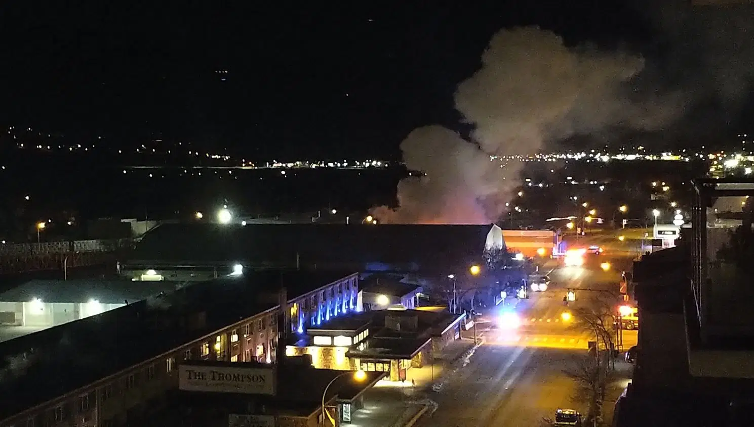 Firefighters battle early morning blaze at Memorial Arena