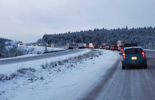 UPDATE - Jack-knifed semi caused major delays near Inks Lake brake check