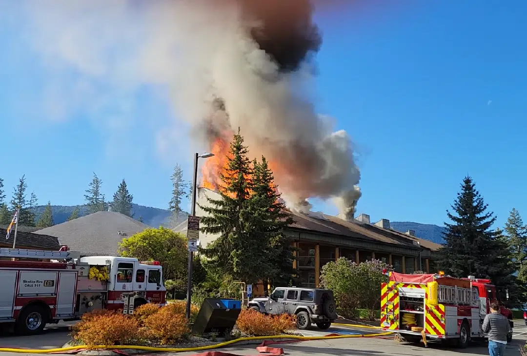 UPDATE:  No injuries reported after massive fire at Quaaout Lodge