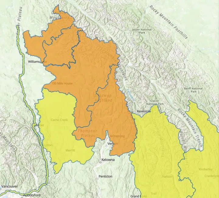 Flood Watch issued for Thompson River from Kamloops to Spences Bridge