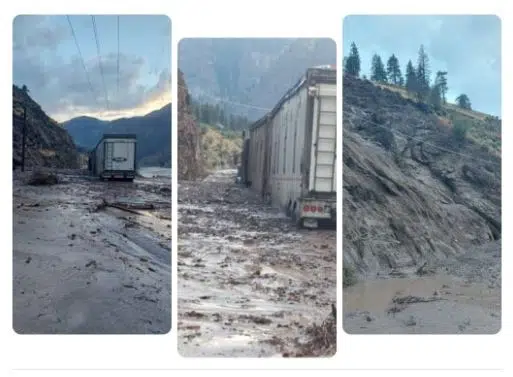 UPDATE: Highway 1 between Spences Bridge and Lytton closed by mudslide