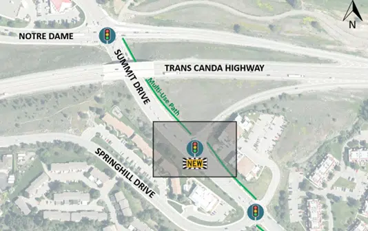 New traffic signal coming to Summit Drive as part of Sahali multi-use pathway project