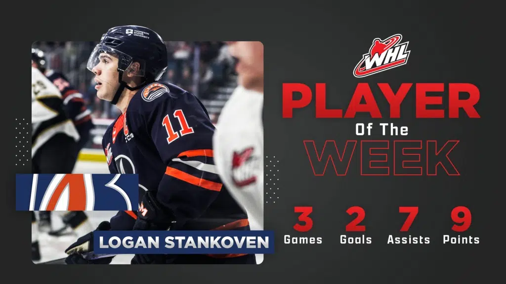 Logan Stankoven named WHL Player of the week