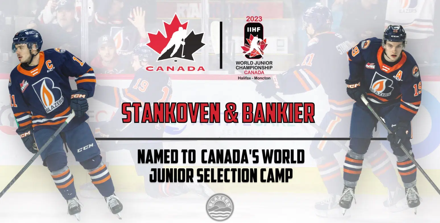 Blazers' Stankoven and Bankier heading to 2023 World Juniors selection camp