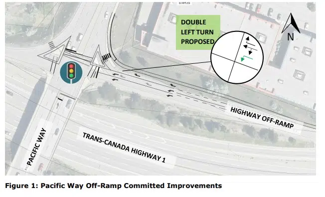 Second turn lane proposed for Pacific Way highway exit in Kamloops