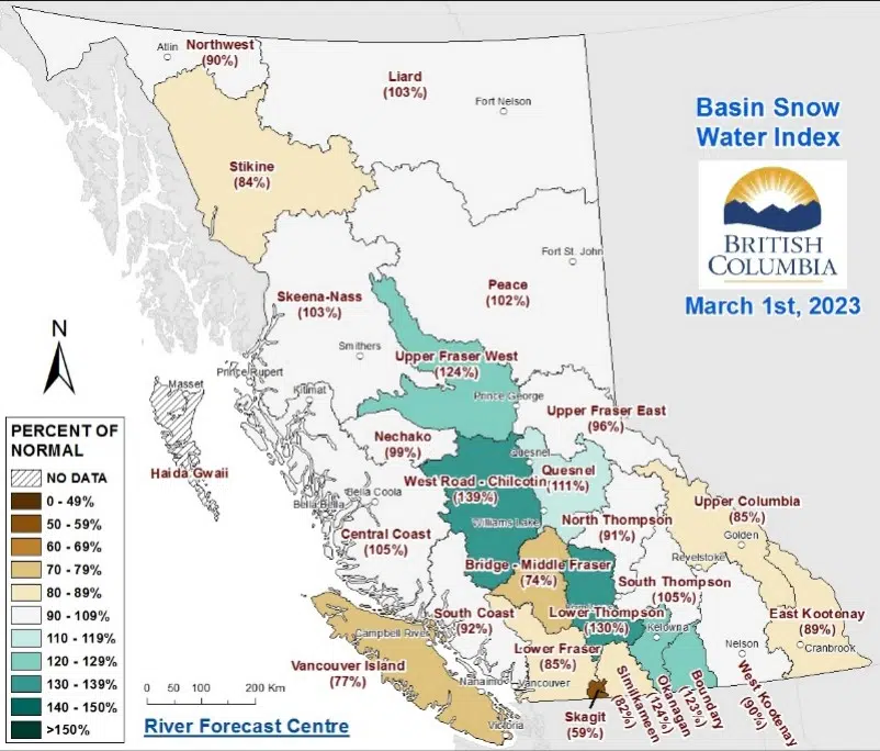 No major worries yet for spring flooding in Kamloops, BC River Forecast Centre says