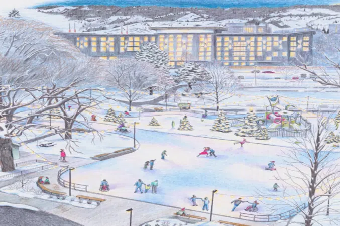 New render of proposed outdoor skating rink at Riverside Park released
