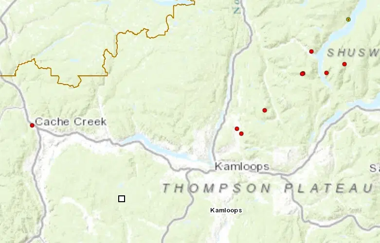 New fires burning in the Kamloops area being actioned, with success, by BC Wildfire