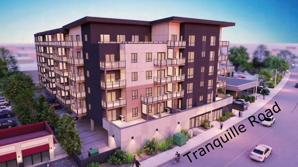 Six-storey mixed-use building approved at former Tranquille Road car lot