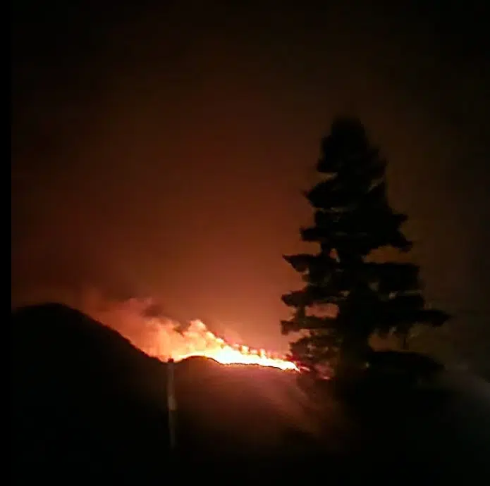BC Wildfire Service on scene on new fire south of Barriere