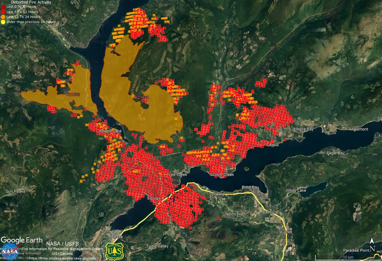 Some structures lost in North Shuswap as BC Wildfire warns of more evacuation orders and alerts