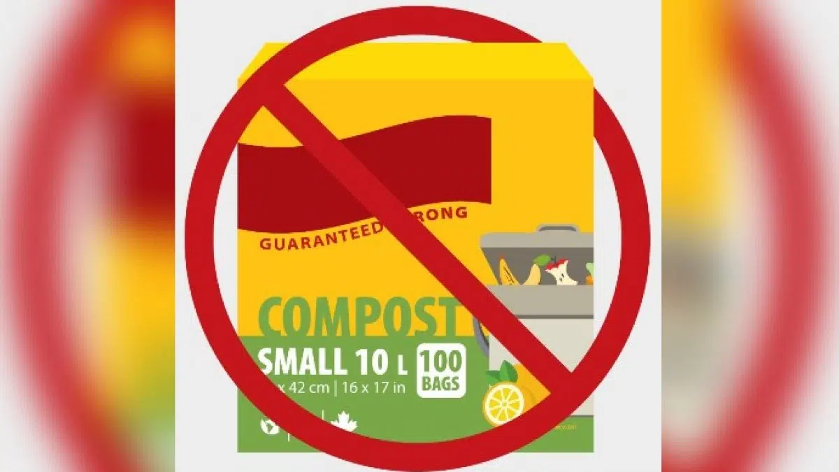 City reminding Kamloopsians to not use compostable plastic bags in