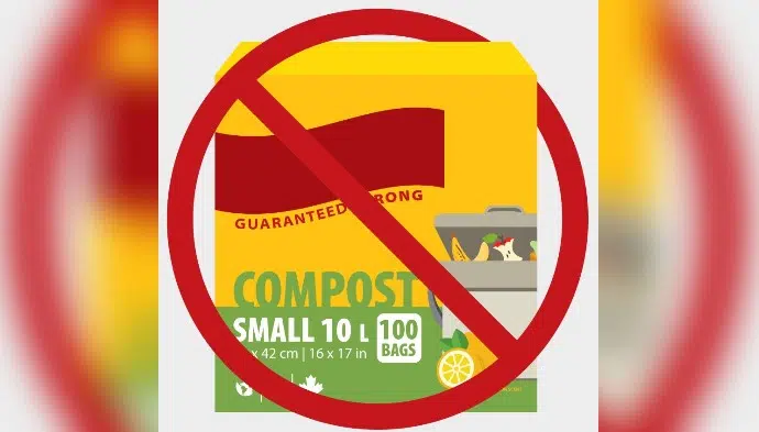 City reminding Kamloopsians to not use compostable plastic bags in curbside organics bins