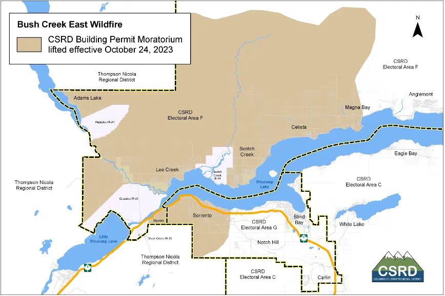 Locals in Shuswap given permission to start rebuilding after summer wildfires