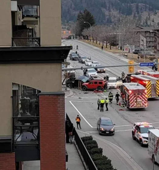 UPDATE - Seven people taken to hospital after multi-vehicle crash near TRU in Kamloops