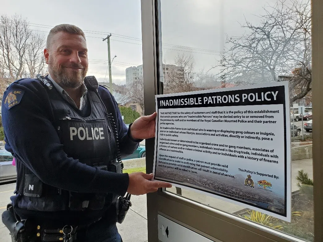 Kamloops RCMP relaunching Inadmissible Patrons Policy this Friday