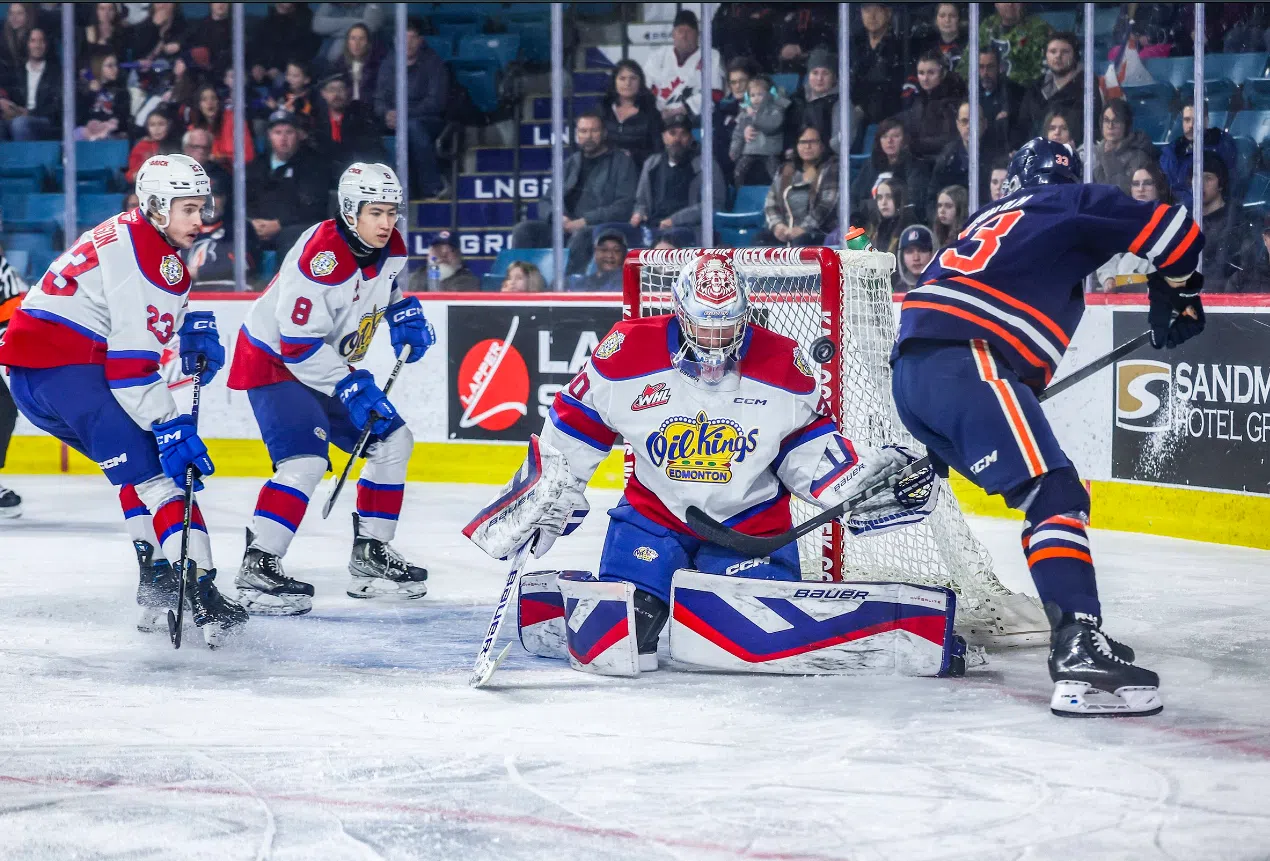 Kolby Hay leads Edmonton Oil Kings to 3-1 win over hometown Blazers