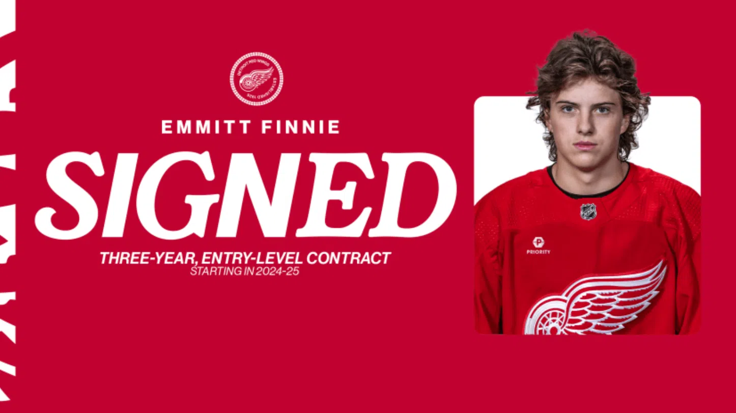 Detroit Red Wings sign Blazers forward Emmitt Finnie to NHL entry-level contract