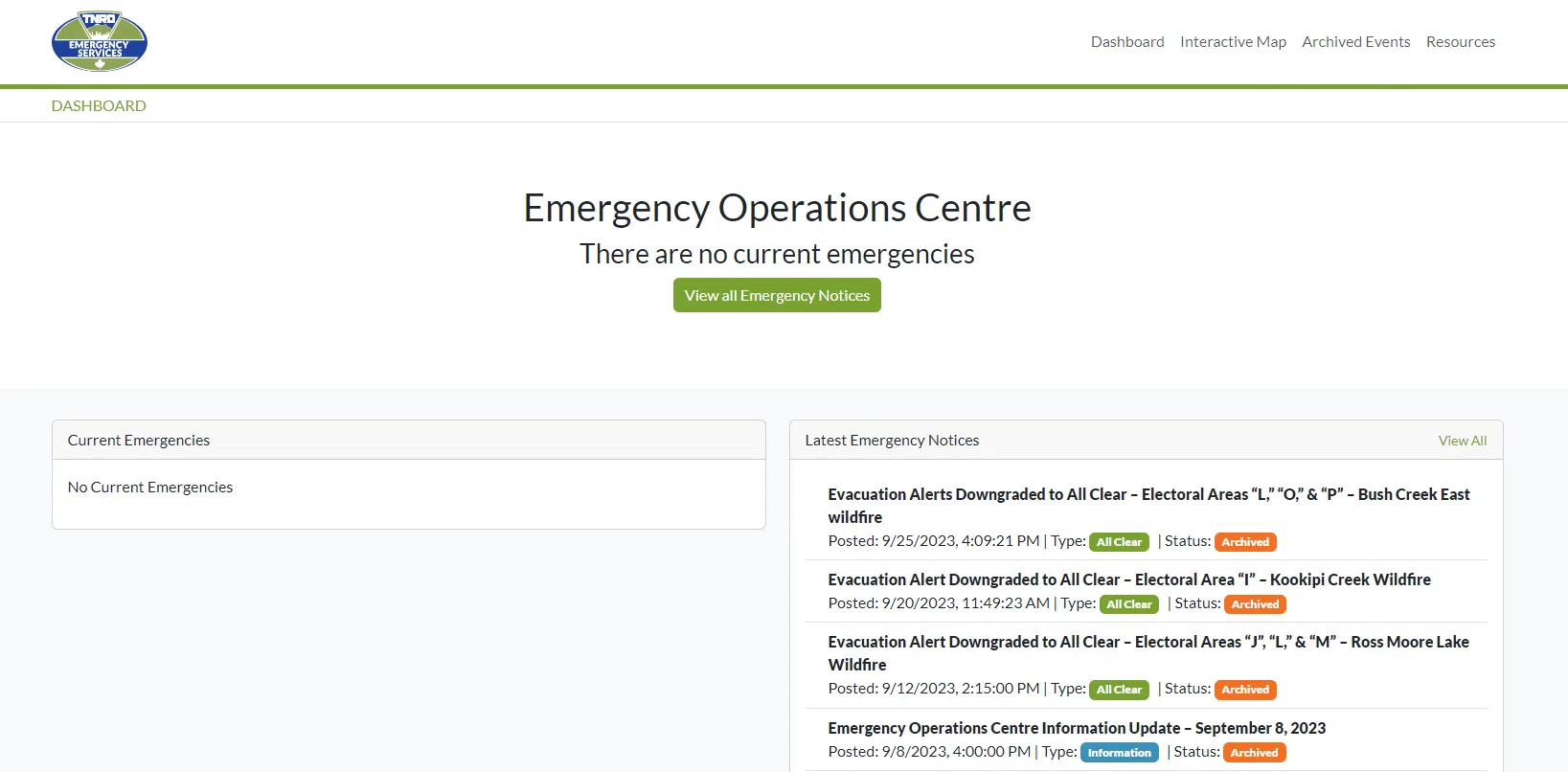 TNRD launches new website for its Emergency Operations Centre