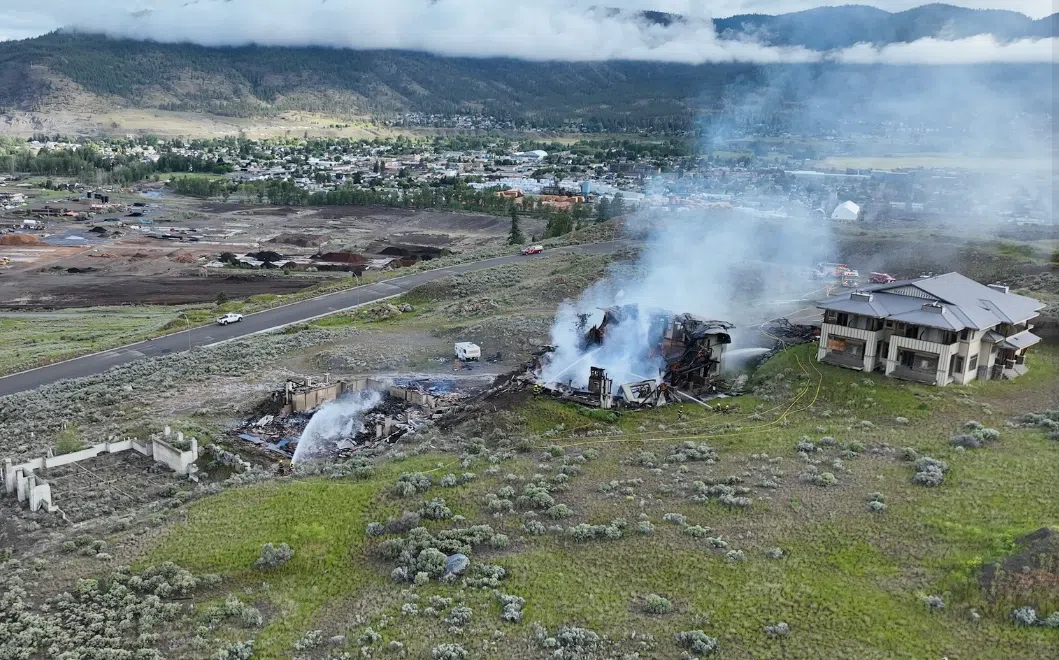 Fire guts abandoned condos in Merritt