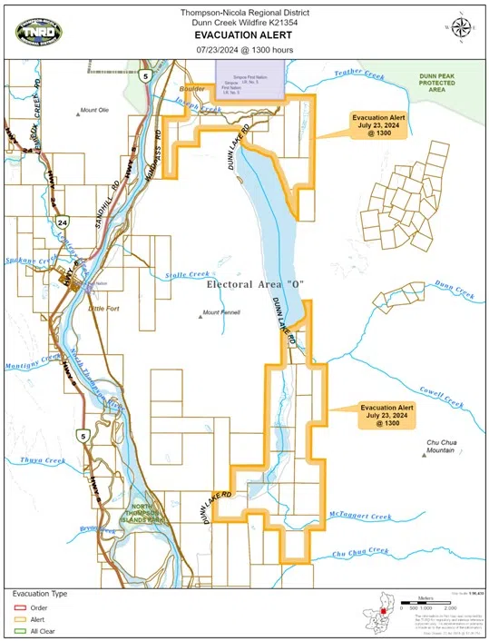 Properties put on evacuation alert near Little Fort in North Thompson ...