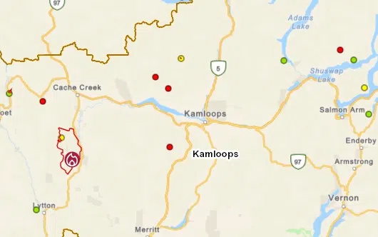 Thunderstorm creates new fires surrounding Kamloops