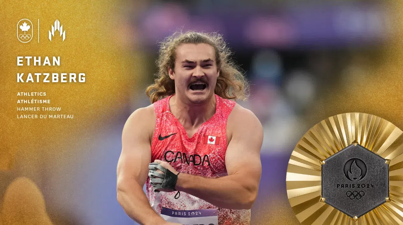 Ethan Katzberg of Kamloops Track and Field Club wins Olympic gold in hammer throw