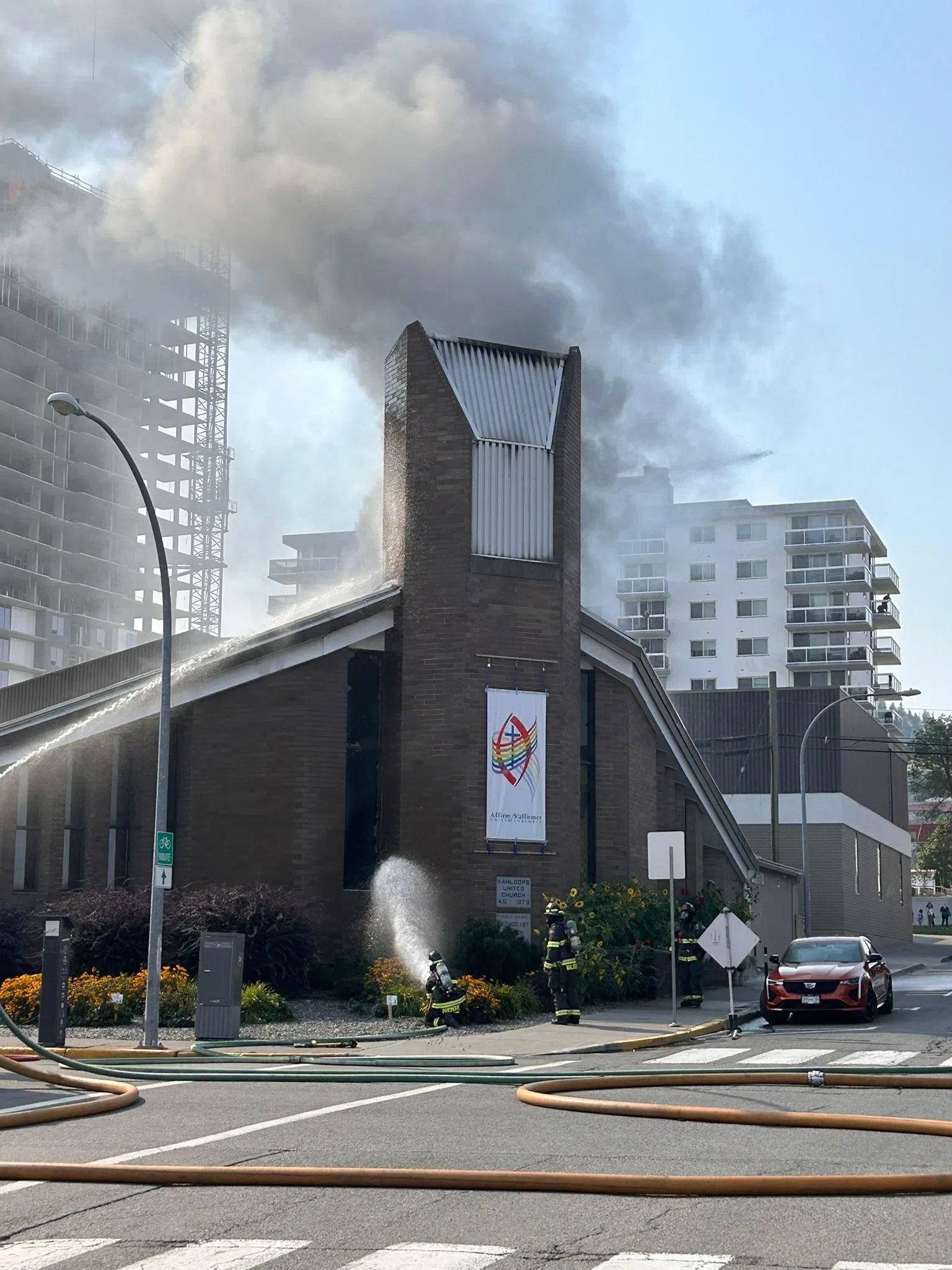 Kamloops United Church catches fire