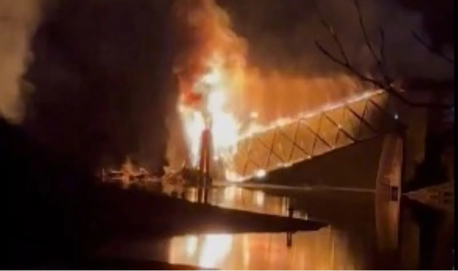 Historic Red Bridge destroyed by fire, RCMP deem fire suspicious