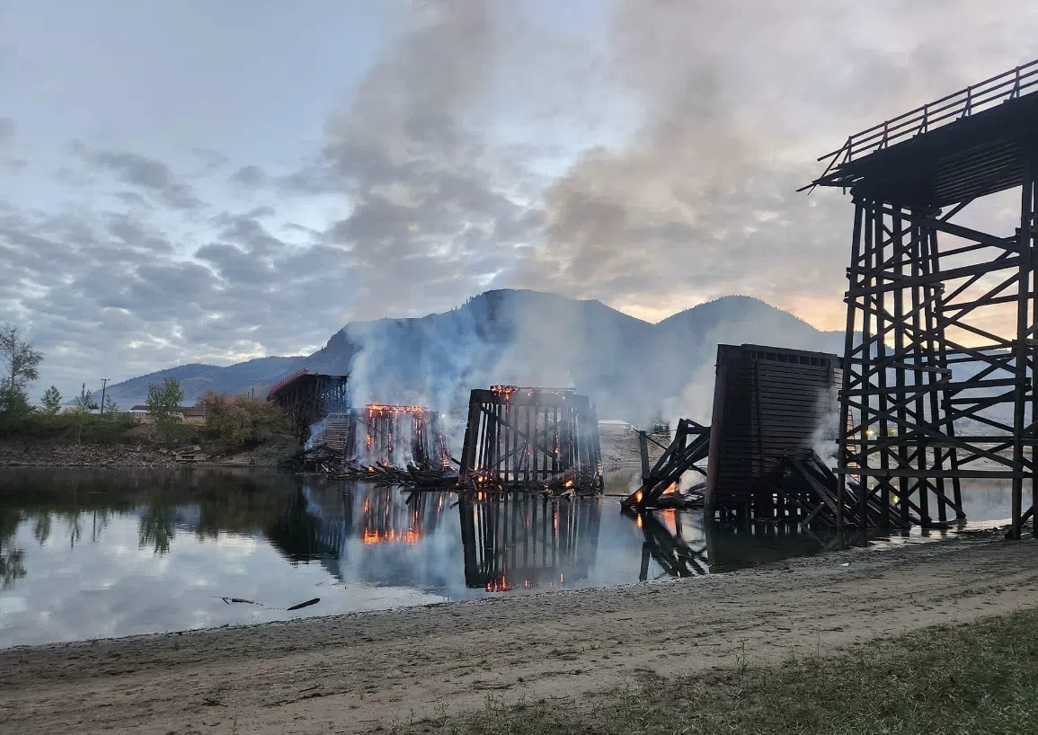 Arson suspected as Red Bridge fire deemed criminal act by Kamloops RCMP