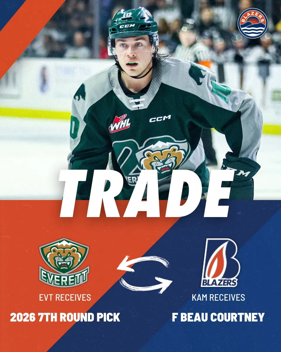 Blazers acquire F Beau Courtney from Silvertips