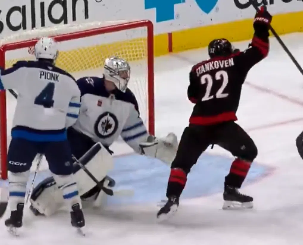 Stankoven scores eventual game winner in debut for Carolina